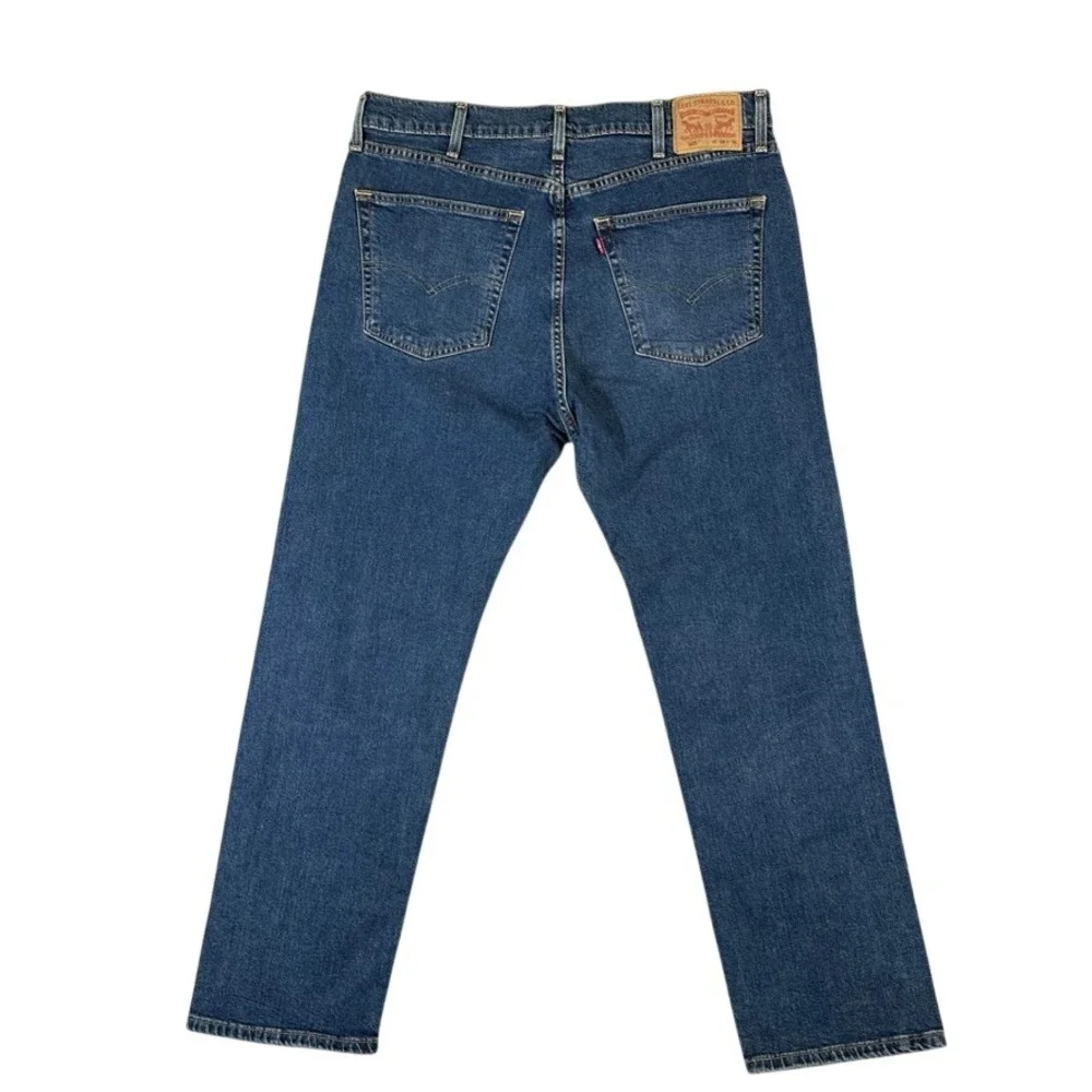 Levis 505 Regular Fit Straight Leg Jeans Mens 38x30 Medium Wash Blue Denim